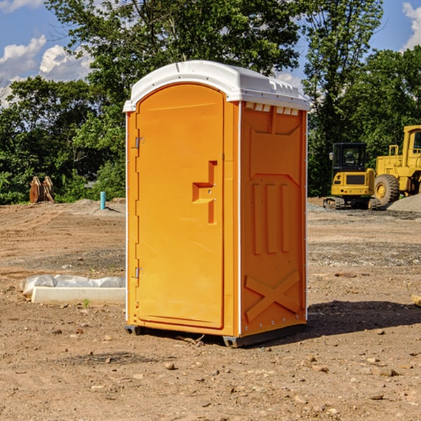 what is the expected delivery and pickup timeframe for the porta potties in Rhodelia